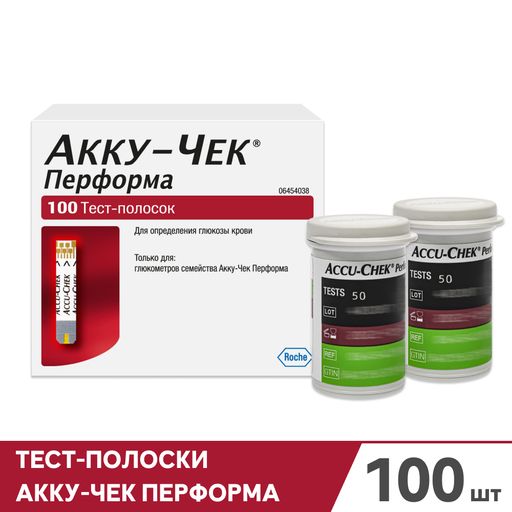 Accu-Chek Performa Тест-полоски, тест-полоска, 100 шт.