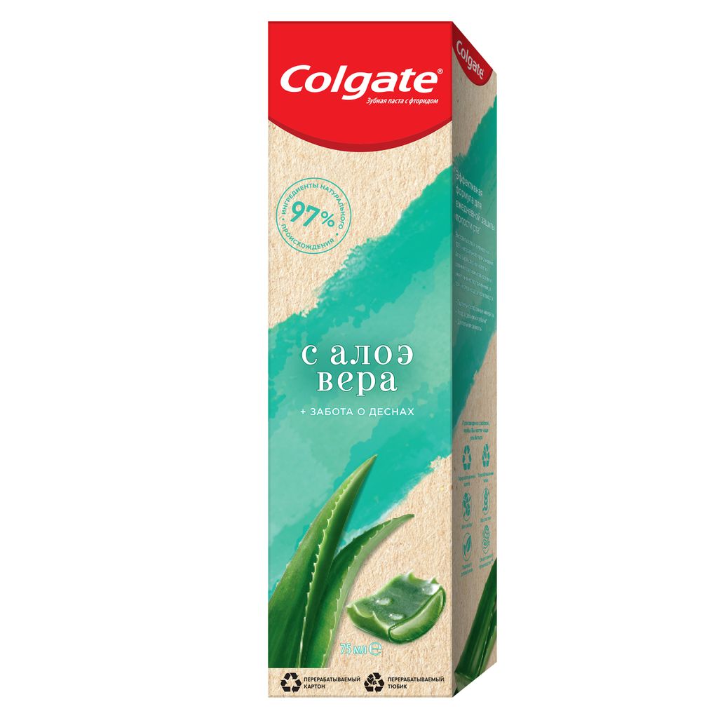 Colgate Паста зубная Забота о деснах с Алоэ вера, паста зубная, 75 мл, 1 шт.