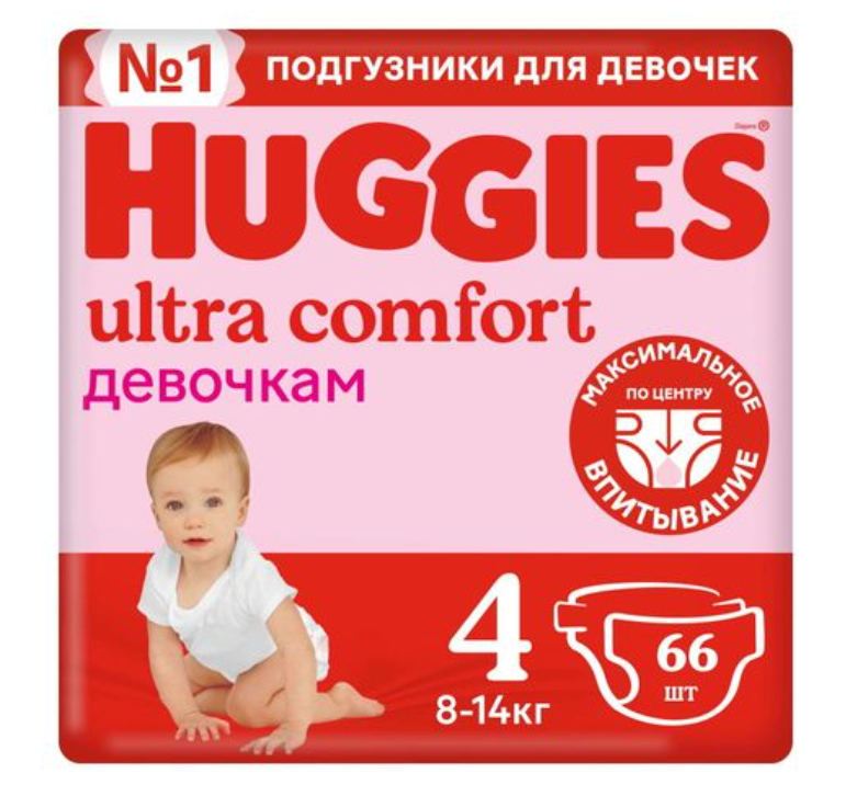 фото упаковки Huggies Ultra Comfort Подгузники детские