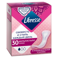 Libresse Dailyfresh plus ежедневные прокладки, прокладки гигиенические, 30 шт.