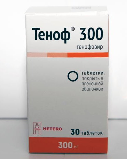 Теноф 300, 300 мг, таблетки, покрытые пленочной оболочкой, 30 шт.