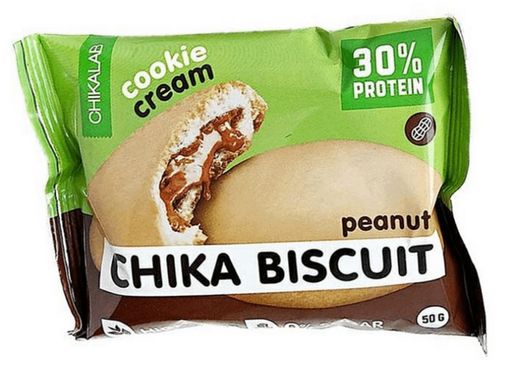 Chikalab Chika Biscuit Печенье протеиновое бисквитное Арахис, печенье, 50 г, 1 шт.