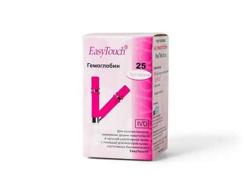 Тест-полоски EasyTouch на гемоглобин, тест-полоска, 25 шт.