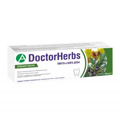 DoctorHerbs Зубная паста Пихта и кора дуба, с фтором, паста зубная, 100 мл, 1 шт.