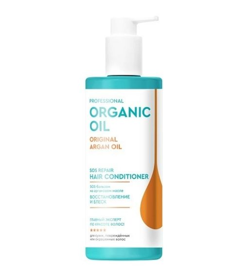 Professional organic oil Sos-бальзам на аргановом масле, восстановление и блеск, 250 мл, 1 шт.