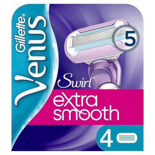 Gillette Venus Swirl Кассеты сменные, кассета для бритвы, для женщин, 4 шт.