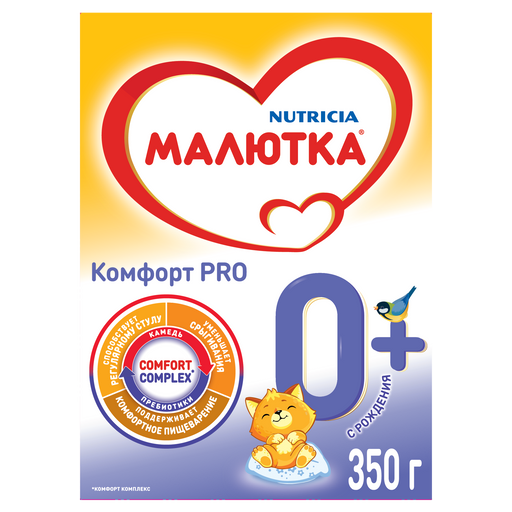 Малютка Комфорт PRO, смесь молочная сухая, для детей с рождения, 350 г, 1 шт.