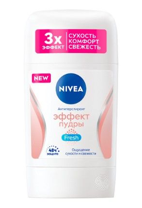 Nivea антиперспирант эффект пудры Fresh, стик, 50 мл, 1 шт.