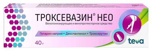 Троксевазин Нео, гель для наружного применения, 40 г, 1 шт.